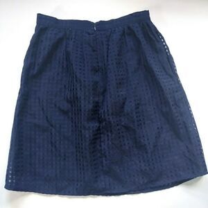 ‎Maison Jules Navy Skirt Checked Lined Midi Skirt, Size - Small